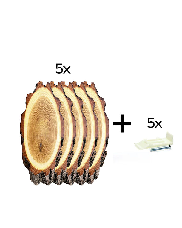 Akazien Trophäenschild 5er-Set