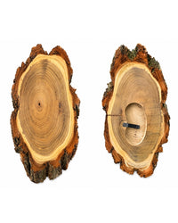 Akazien-Trophäenschilder 25cm mit Kieferfach online kaufen bei SWISSskulls – hochwertige Montageplatten für Jagdtrophäen.
