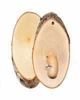 Birken-Trophäenschilder für Rehböcke und Gams, ca. 22x12 cm – aus heimischem Birkenholz gefertigt, beliebt bei Jägern, für eine natürliche und ansprechende Präsentation von Jagdtrophäen mit Kieferfach.