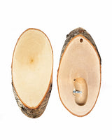 Birken-Trophäenschilder für Rehböcke und Gams, ca. 22x12 cm – aus heimischem Birkenholz gefertigt, beliebt bei Jägern, für eine natürliche und ansprechende Präsentation von Jagdtrophäen mit Kieferfach.