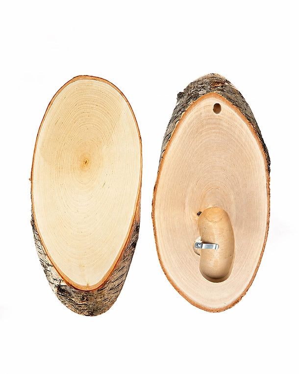 Birken-Trophäenschilder für Rehböcke und Gams, ca. 22x12 cm – aus heimischem Birkenholz gefertigt, beliebt bei Jägern, für eine natürliche und ansprechende Präsentation von Jagdtrophäen mit Kieferfach.