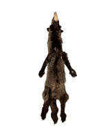 Real Black Wolf Fur Round