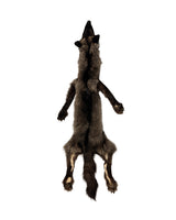 Real Black Wolf Fur Round