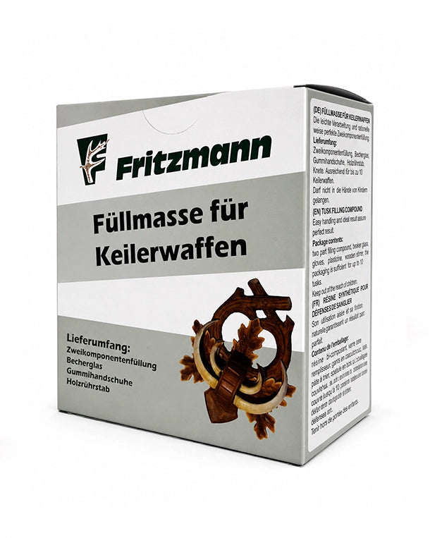 Fritzmann Keilerwaffen Füllmasse Set kaufen bei SWISSkulls mit zwei komponenten A und B Füllung.