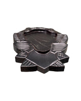 Geschnitztes Trophäenschild Keilförmig 23x18cm