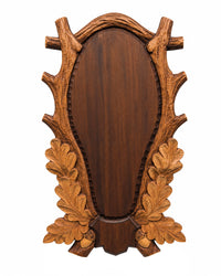 Hochwertiges Trophäenschild für Hirschschädel, handgeschnitzt aus Holz – dekorative Jagdtrophäen-Montageplatte.