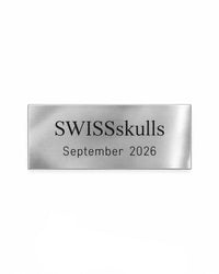 Individuelles Gravurschild Silber mit Wunschtext als Zusatzleistung für Trophäenschild und Jagdtrophäe