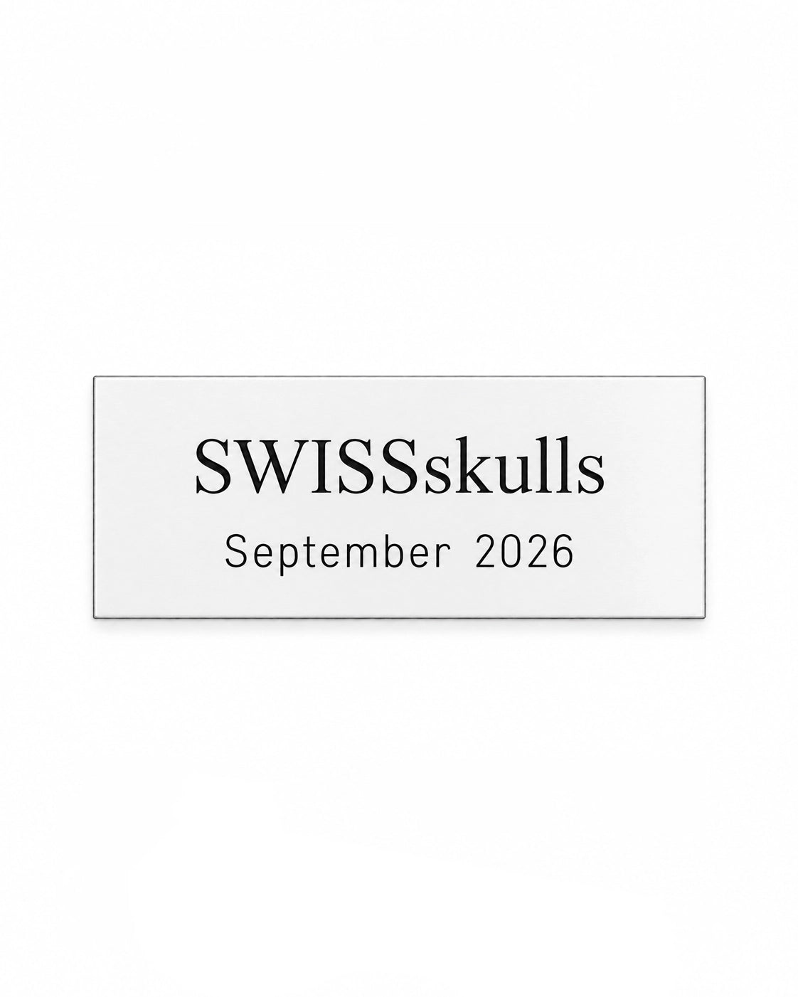 Individuelles Gravurschild Weiss mit Wunschtext als Zusatzleistung für Trophäenschild und Jagdtrophäe