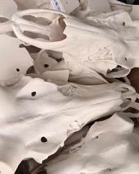 Rothirsch-Schädel aus Kunststoff – gesamtes Haupt von vorne