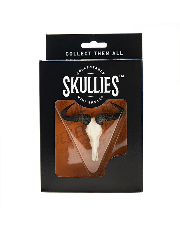 SKULLIES crâne de gnou bleu miniature 